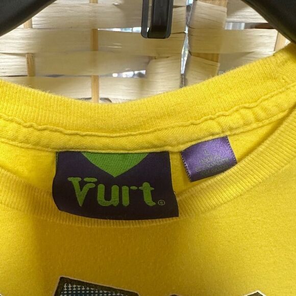 Vurt skater Y2K BIG MOUTH shirt‎ size L euc yellow - Picture 2 of 8